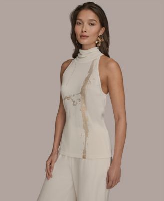 Women's Printed Turtle Neck Top