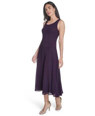 Women's Soutache Jacket & Jewel-Neck Midi Dress