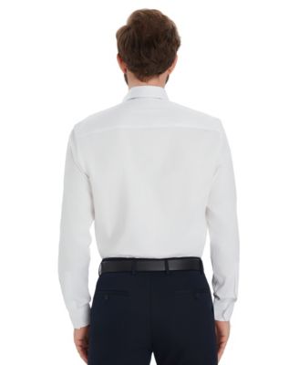 Men's Slim-Fit Formal Solid Dress Shirt