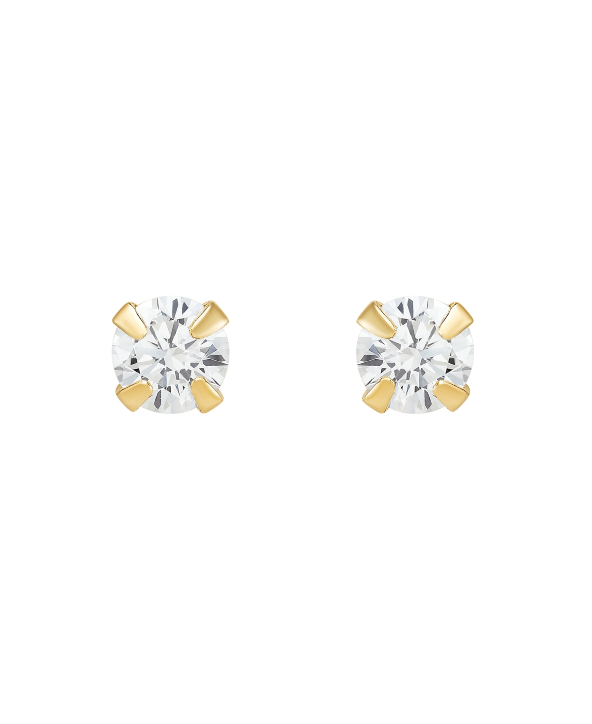 Macy's 2-piece Stud And Hoop Earrings Set In 10k Yellow Gold In Gold