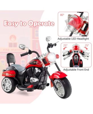 6V Powered Toddler 3-Wheel Motorbike Ride On Toy with Horn and Headlight