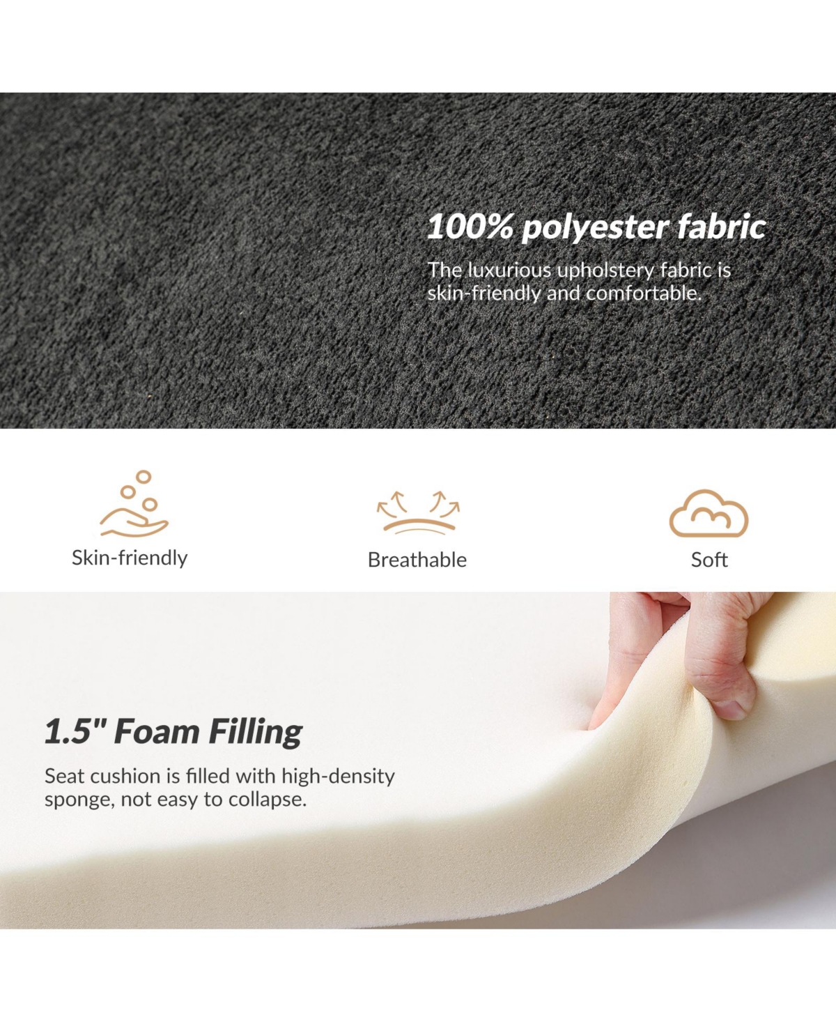 Hulala Home Modern Roland Upholstered Bench