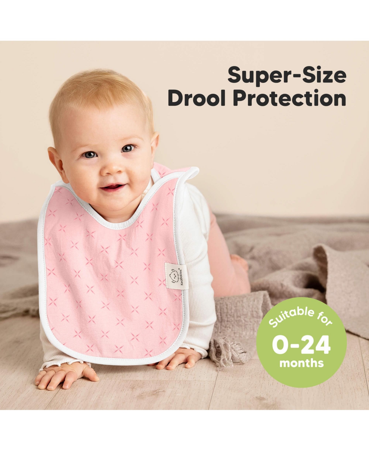 KeaBabies 8-Pack Baby Bibs for Boys, Girls, Pull-on Bibs, Baby Drool Bibs for Baby Boy, Baby Girl, Baby Bib Unisex