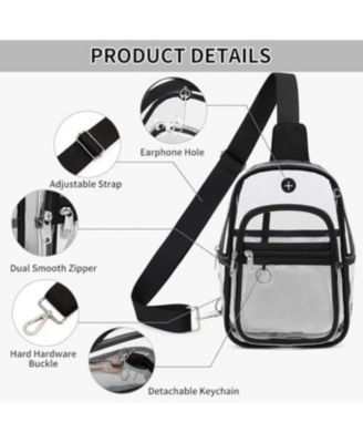 Clear Backpack Purse Crossbody Fanny Pack Clear Bag for Women