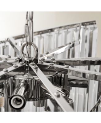 Luxe Spiral Chandelier - Nickel/Clear