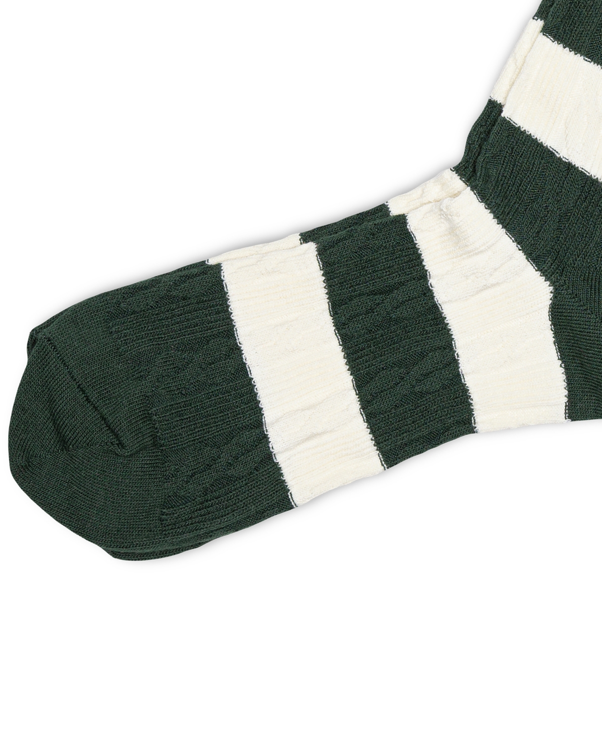 Polo Ralph Lauren Women's Rugby Cable-knit Socks 793111 In Green