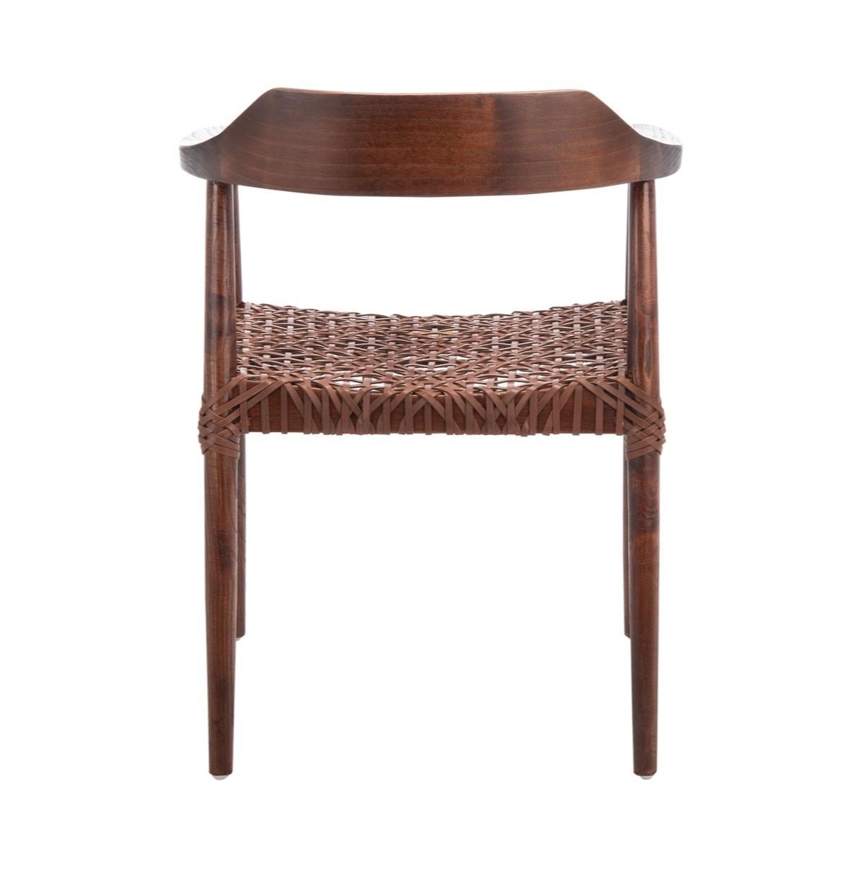 Munro Leather Woven Accent Chair