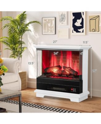 27 Inch Freestanding Fireplace with Remote Control