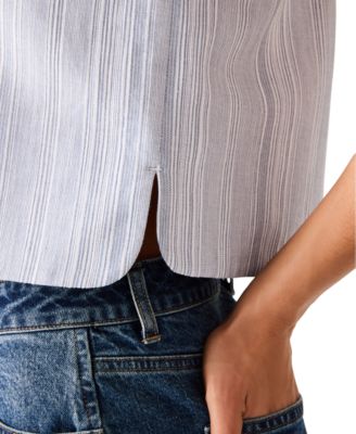 Women's Alessa Sleeveless Button Front Top