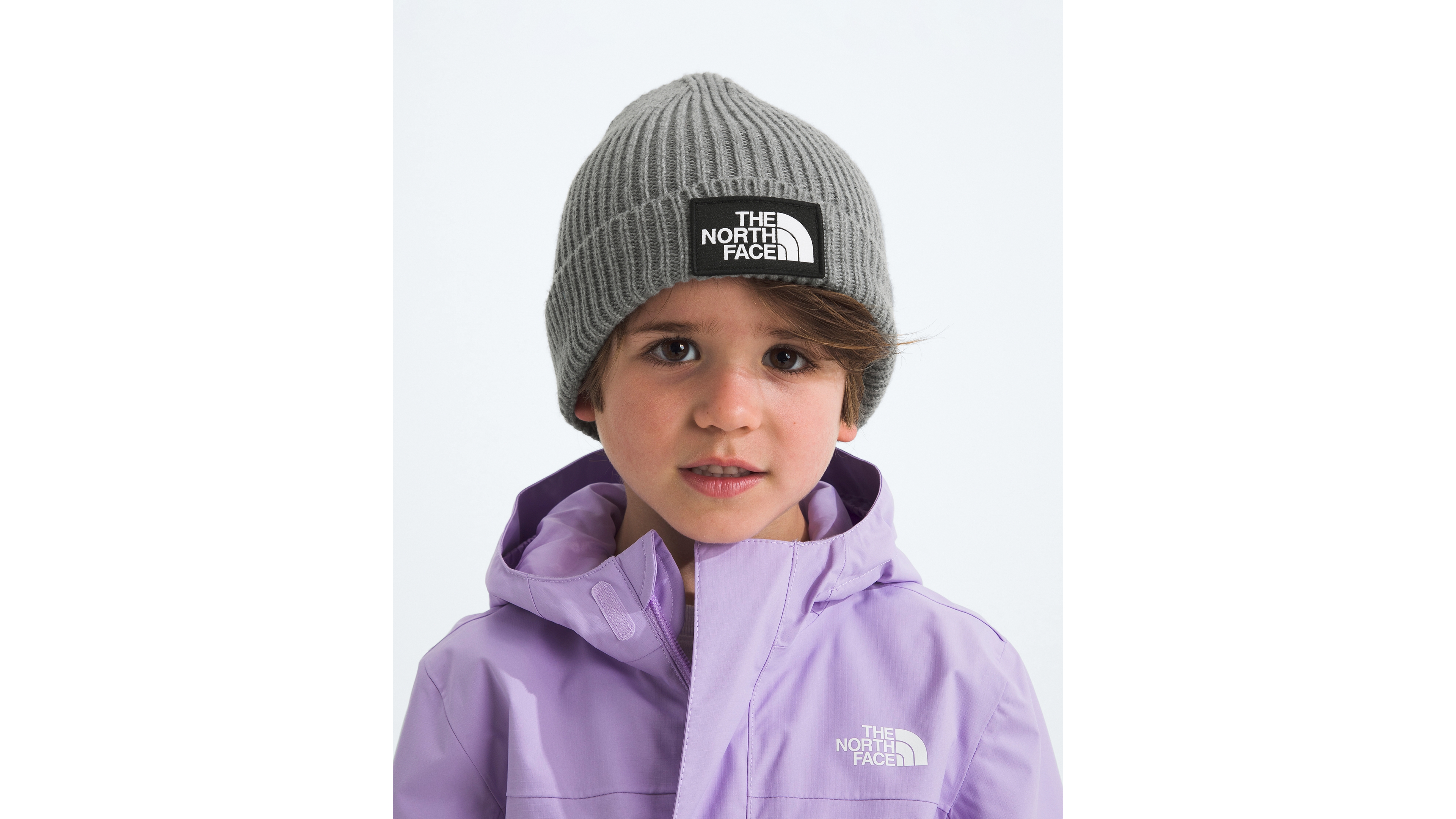 The North Face Boys Logo Rib-Knit Box Cuffed Beanie