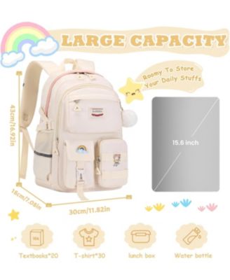 Girls Backpack 3 Pcs Set Multiple Pockets