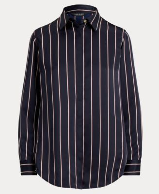 Women's Striped Charmeuse Shirt