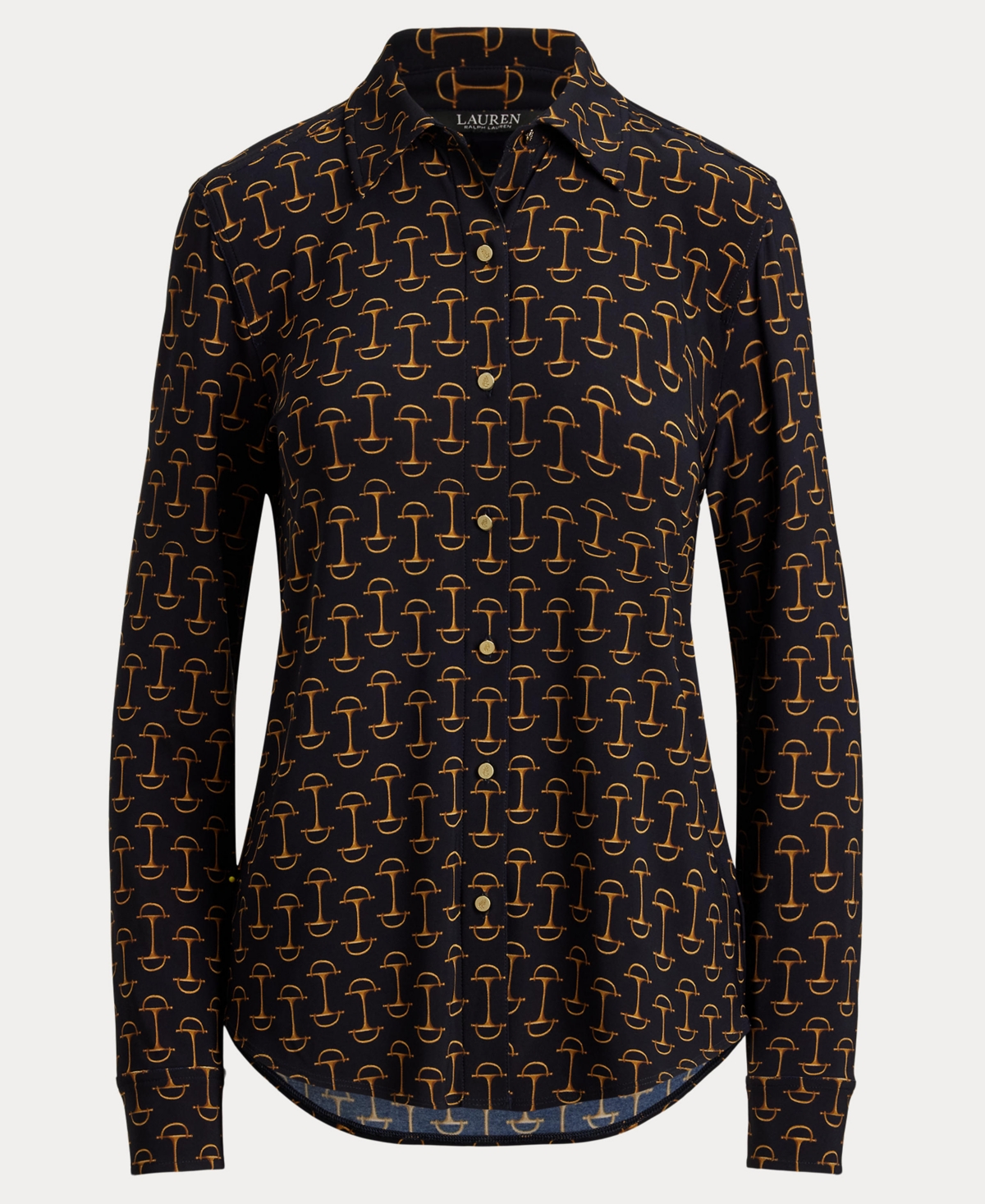 Ralph Lauren Women's Geo Print Shirt In Black