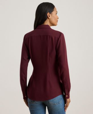 Women's Buckle Trim Top