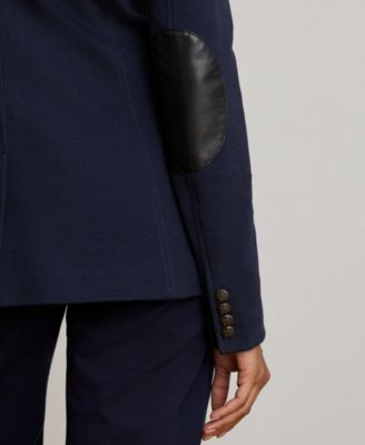 Plus Size Cotton Herringbone Jacquard Blazer