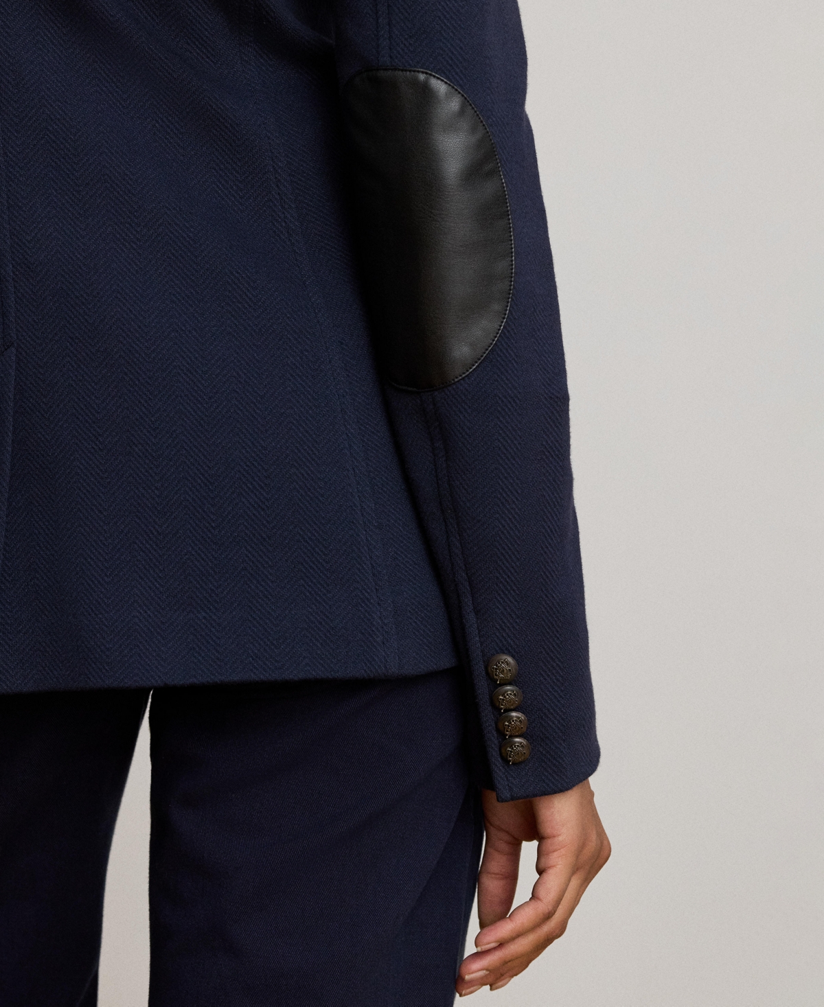 Lauren Ralph Women's Herringbone Notch Lapel Blazer