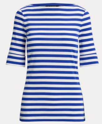 Women's Striped Boat Neck T-Shirt
