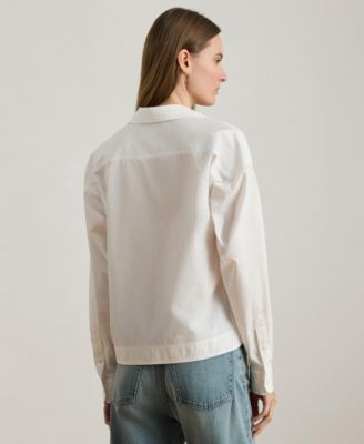 Women's Cropped Long-Sleeve Shirt