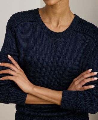 Women's Crew Neck Shimmer Sweater