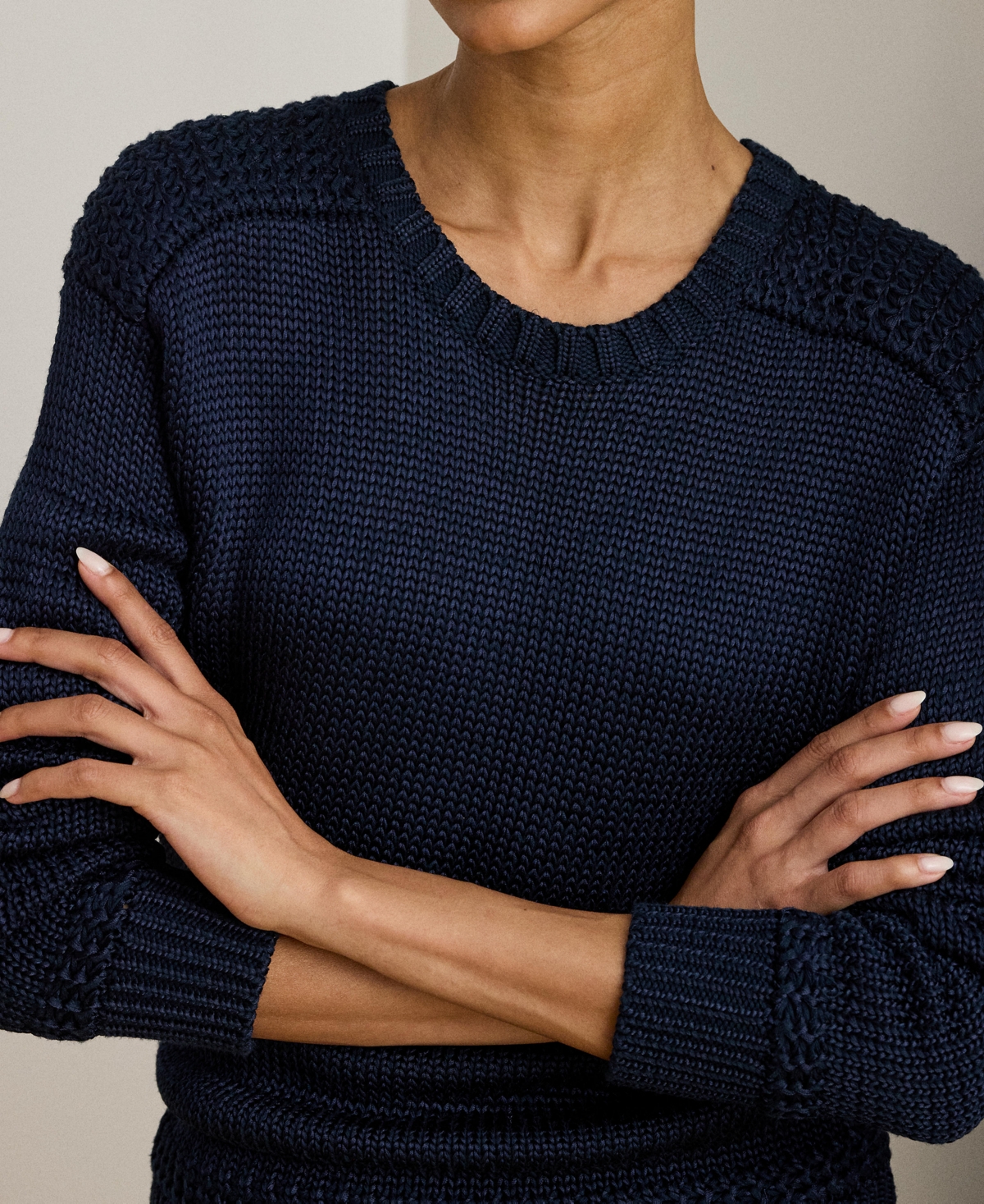 Lauren Ralph Lauren Women's Crewneck Shimmer Sweater