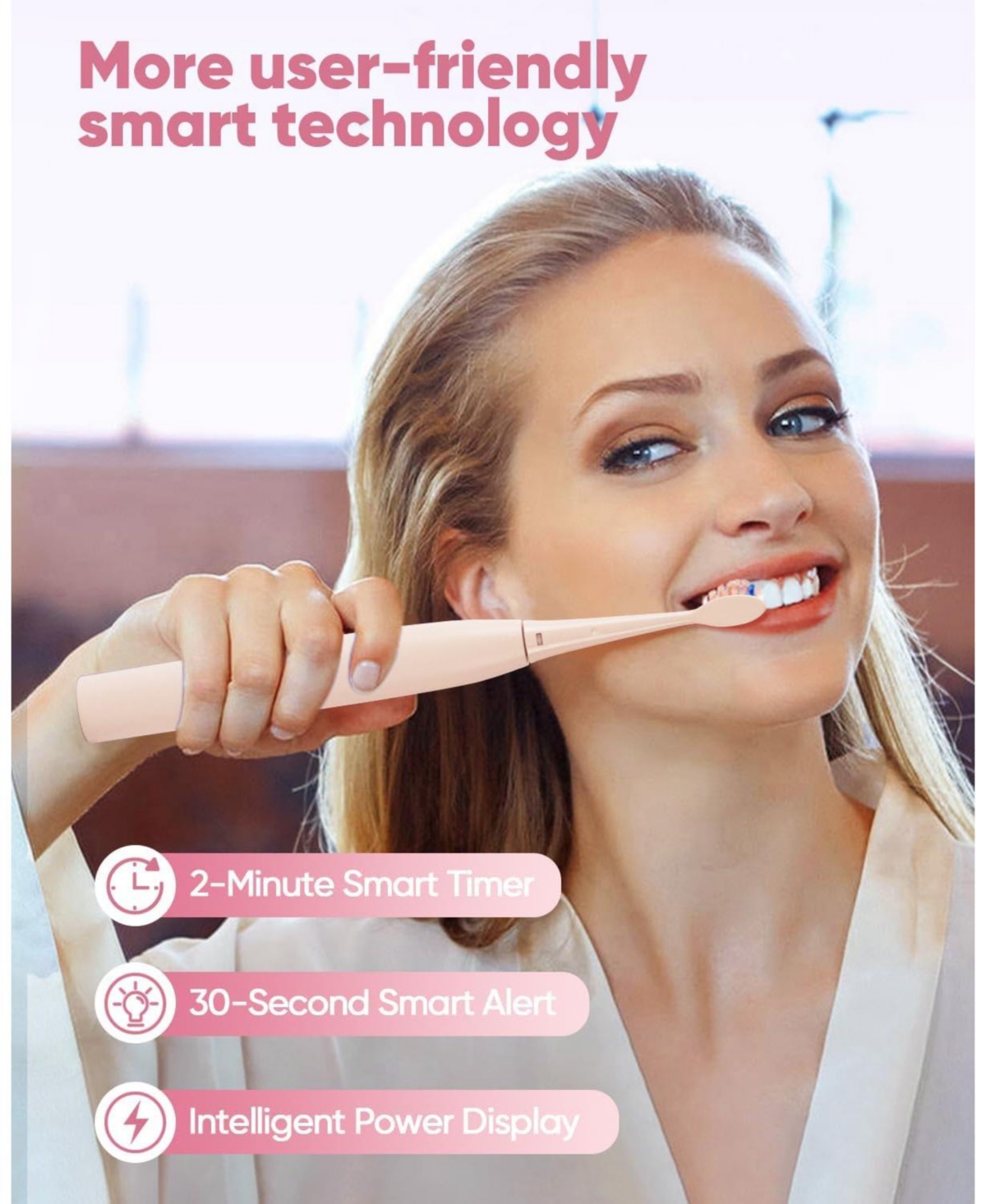 MySmile DY156 Electric Toothbrush (Pink) & Nano-Hydroxyapatite Toothpaste Bund