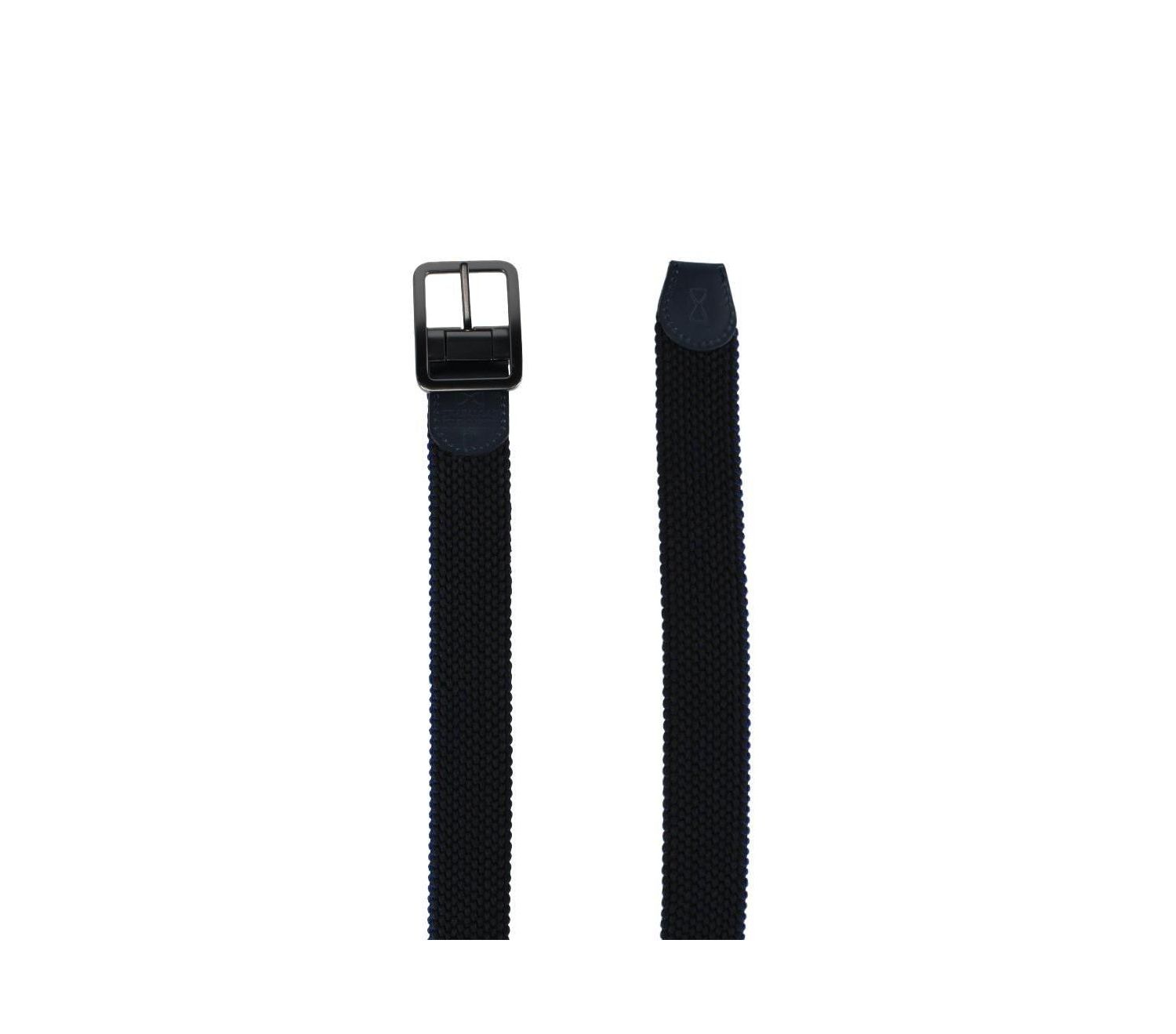 Men's Arturo Black and Blue Striped Reversible 35MM Braided Golf Belt