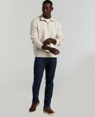 Men's Neoprene Quarter-Zip Long-Sleeve Sweater