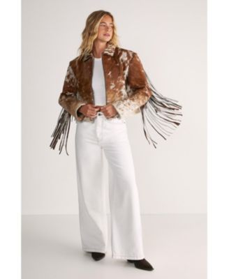 Women's Zip Through Fringe Jacket