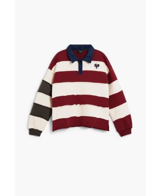 Boys's LONG SLEEVE STRIPED POLO