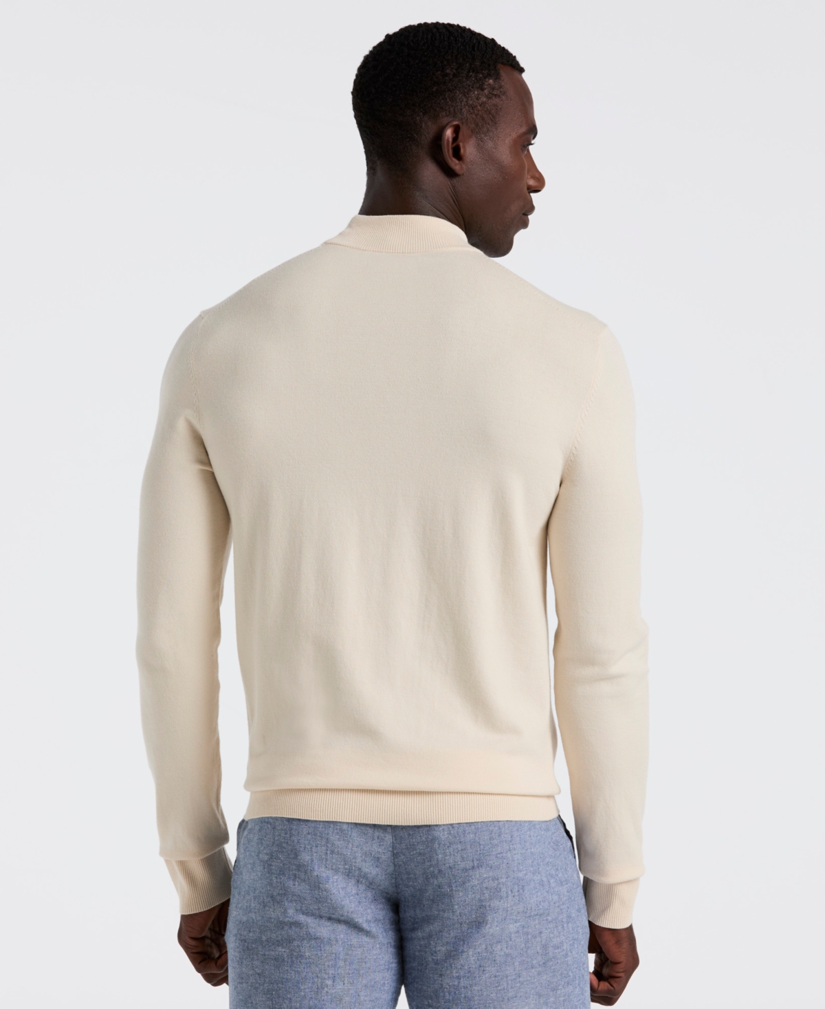 Perry Ellis Men's Long Sleeve Mock Neck Pullover Sweater