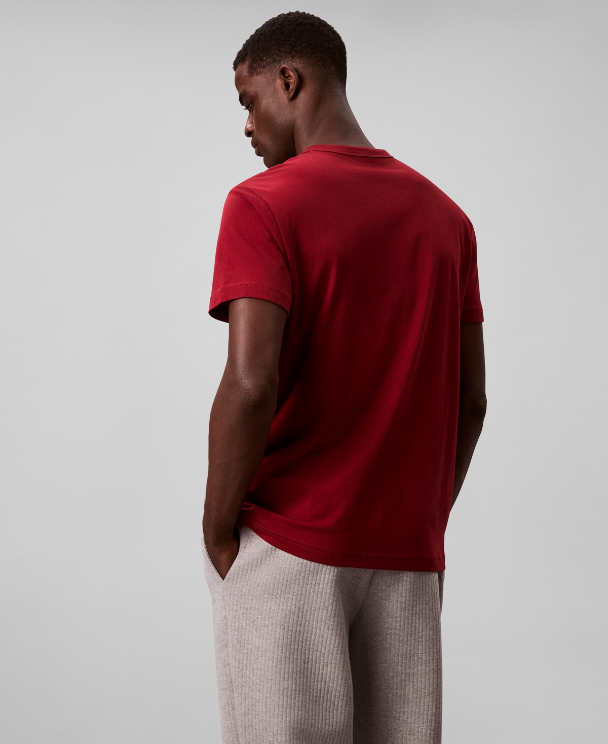 Calvin Klein Men's Modern Cotton Crewneck Pajama Shirt In Purple