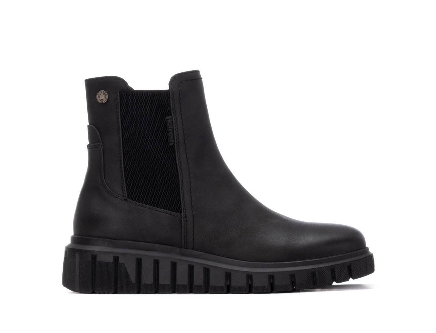 Женские ботинки XTI Casual Chelsea Booties synthetic upper, padded insole, rubber sole, side zipper, ankle height, цвет: Чёрный — фото 1