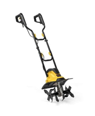 Ironmax Corded Electric Tiller Cultivator, 10 Amp Powerful Foldable Garden Rototiller