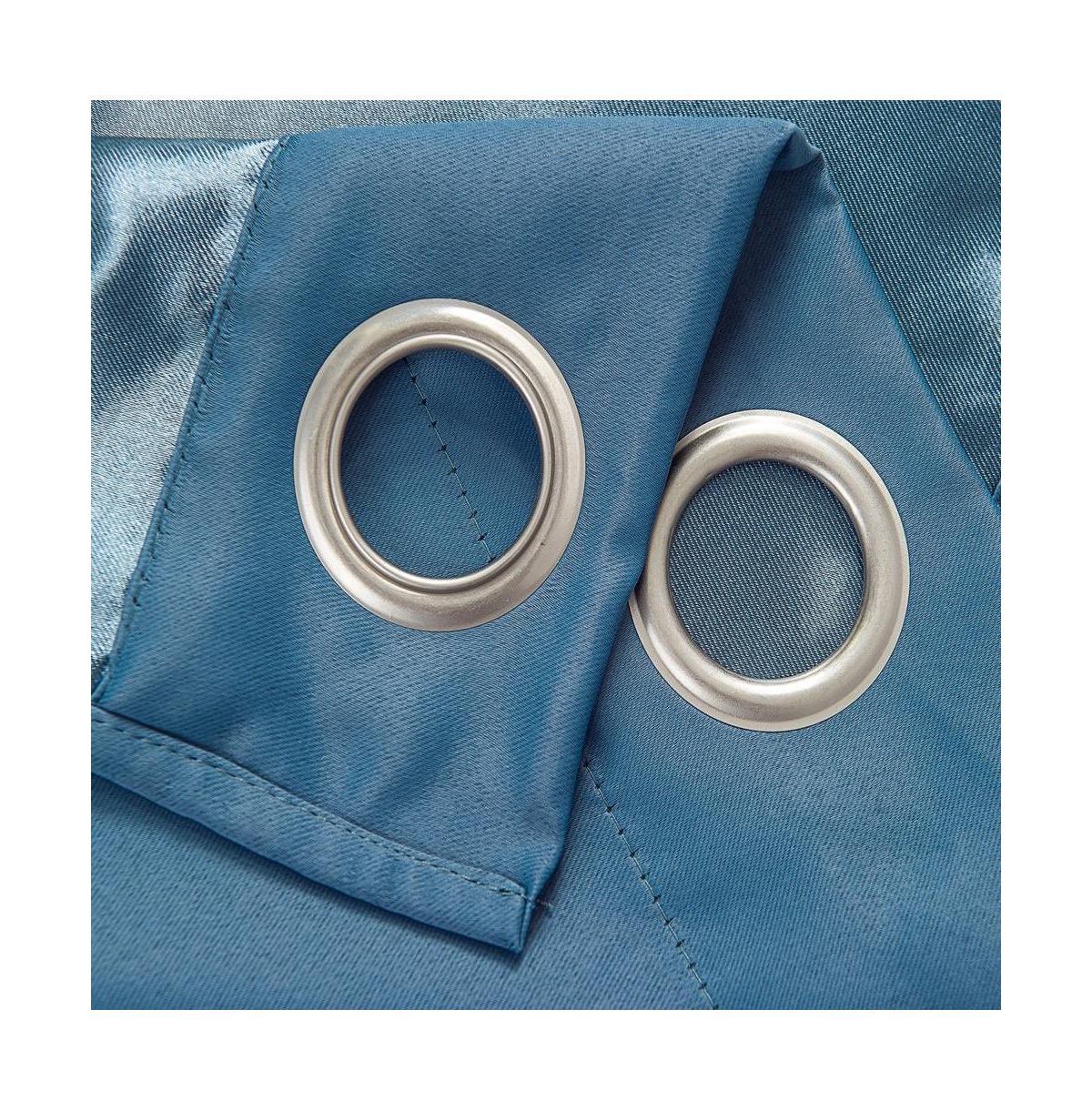 Olivia Gray Anchorage Blackout Single Grommet Curtain Panel 54x63", Blue