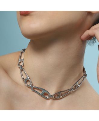 Women's The Pavement-Link Chain Necklace - Chrome Silver