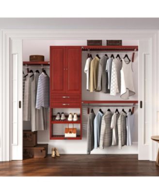 Solid Wood 2 Shaker Style Drawers Walk-In Closet Organizer