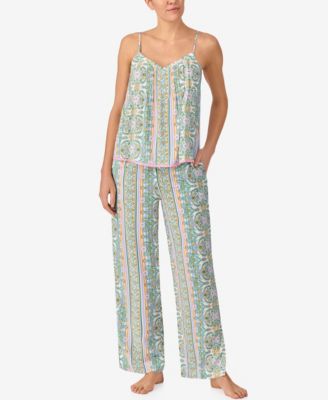Sanctuary - Women's 2-Piece Sleeveless V-Neck Cami Top & Long Pant Pajama Set