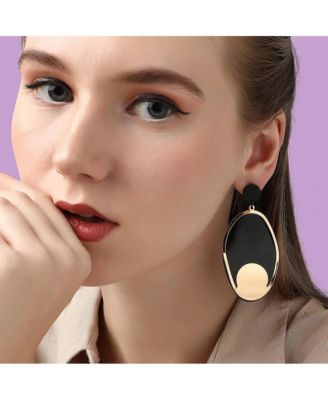 Women's Block Drop Earrings