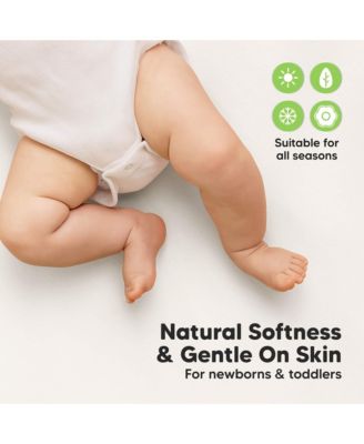 2pk Soothe Waterproof Fitted Crib Sheets for Girl, Boy, 100% Soft Cotton Crib Mattress Protector Sheet