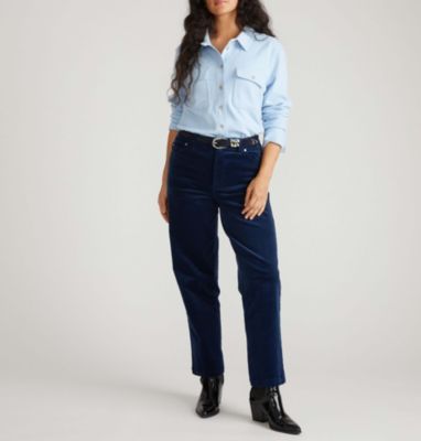 Women's Cassidy High Rise Straight Corduroy Pants