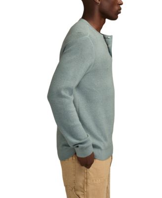 Men's Henley Pull-Over Sweater