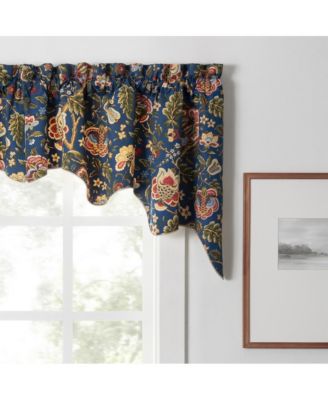 Regency Swag Shaped 3" Rod Pocket Valances for Windows 100" x 30" Navy