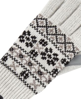 Women's Nordic Fair Isle Knit Touchscreen Gloves