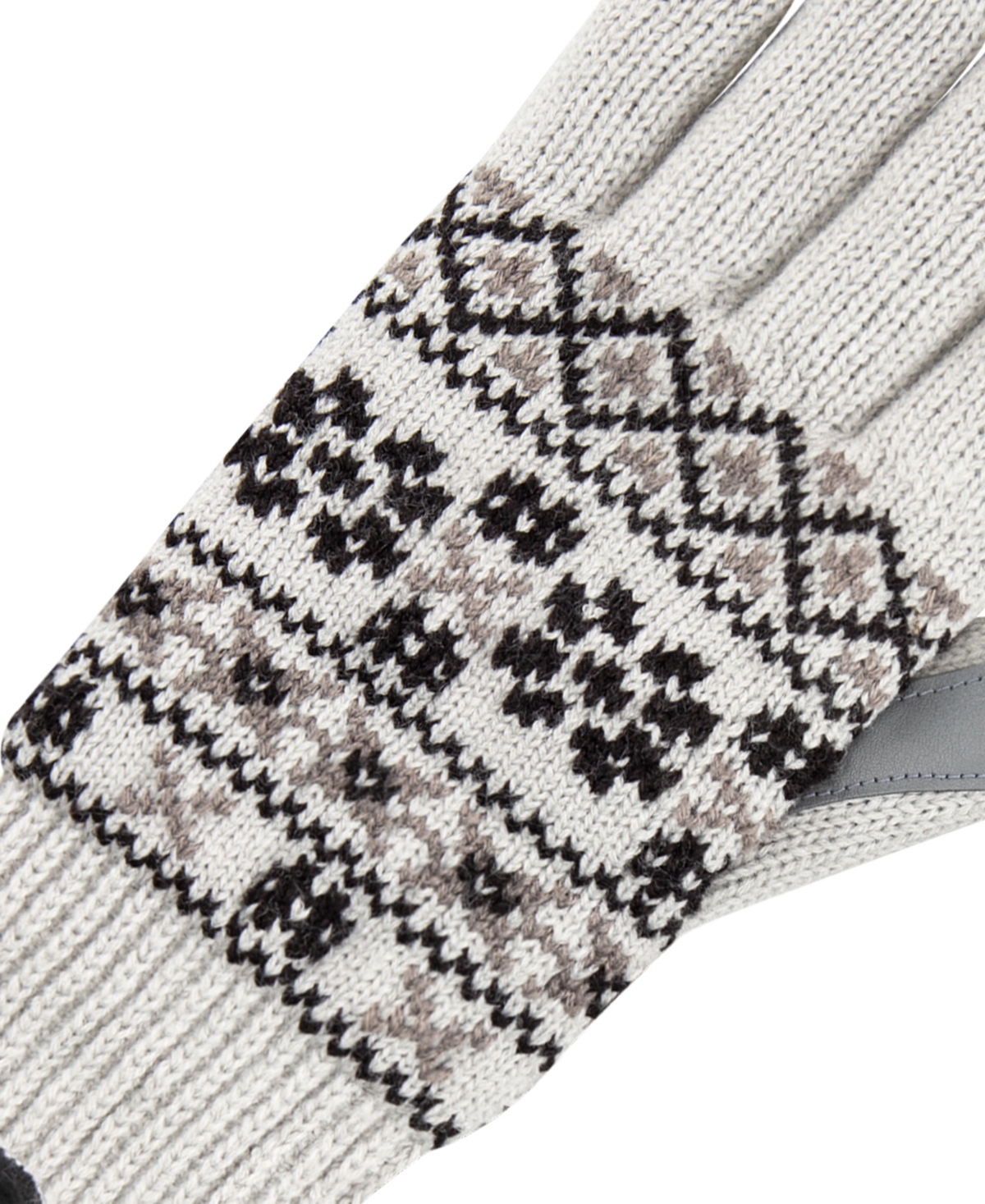 Isotoner Women's Nordic Fair Isle Knit Touchscreen Gloves In White
