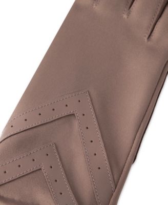 Women's Spandex Touchscreen Gloves with Chevron Detail