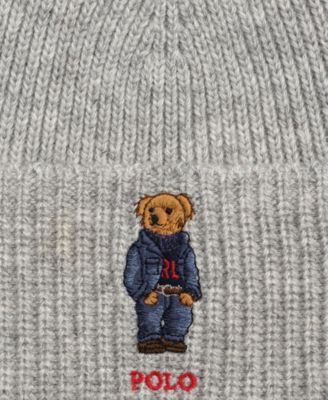Men's Solid Denim Bear Beanie