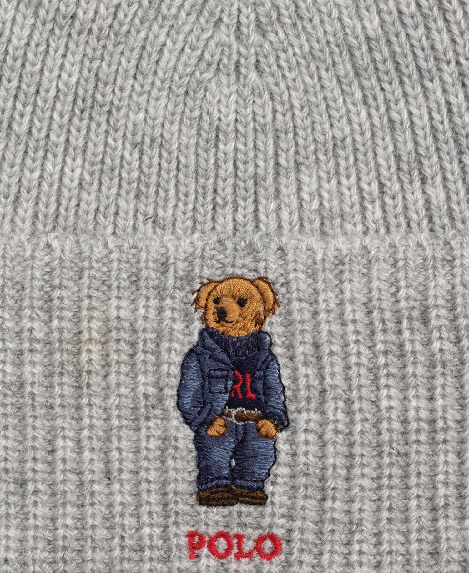 Men's Solid Denim Bear Beanie