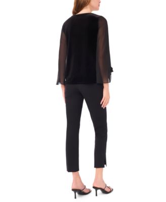 Women's V-Neck Long-Sleeve Knit Top