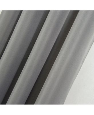 Gilbert Solid Single Grommet Curtain Panel Pair - 54x84", Charcoal