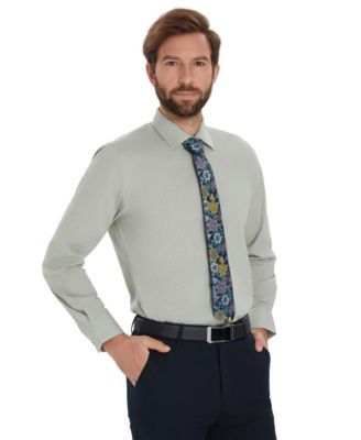 Men's Slim-Fit Vine Print Dress Shirt, Created for Macy's